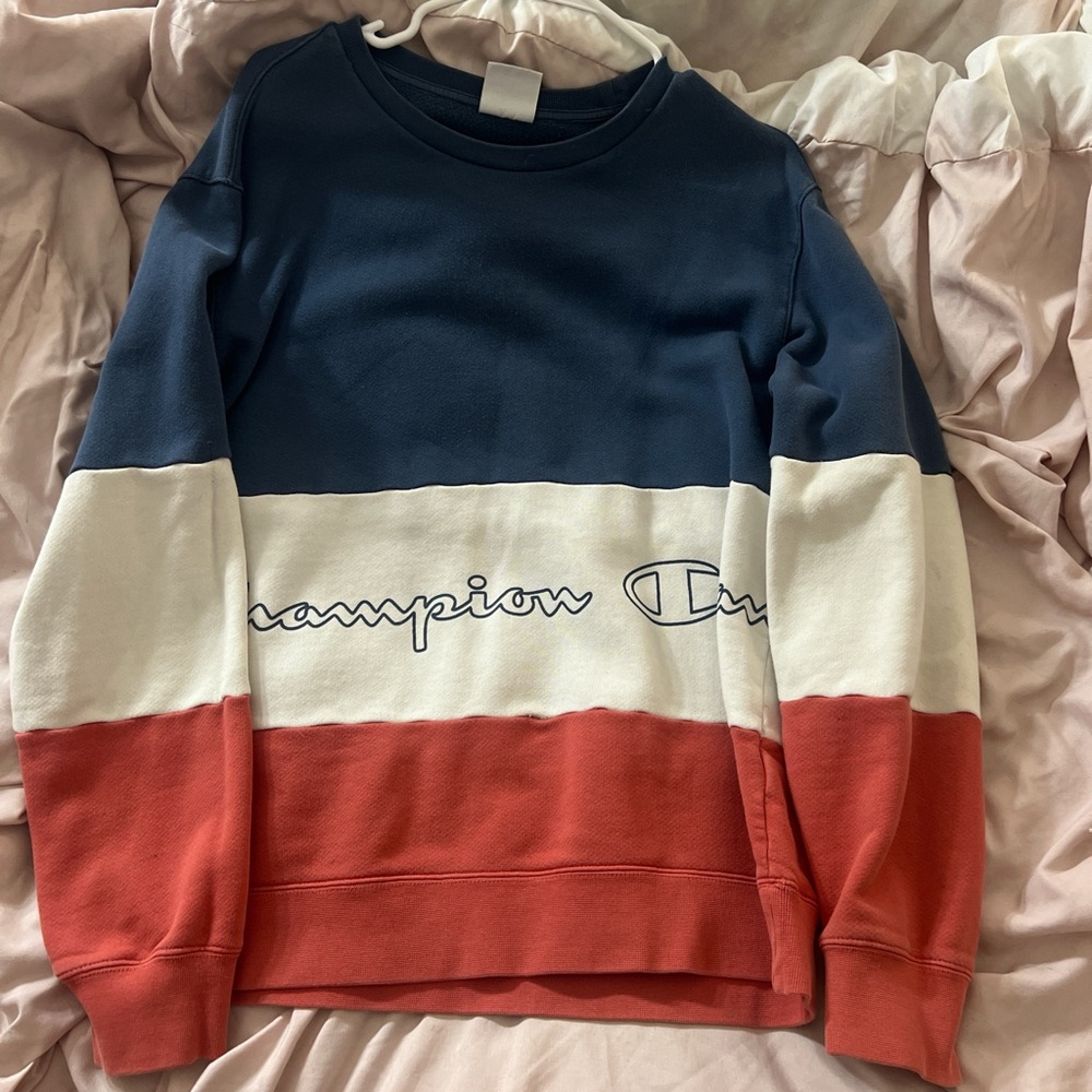 Red, White, and Blue. Champion sweatshirt!